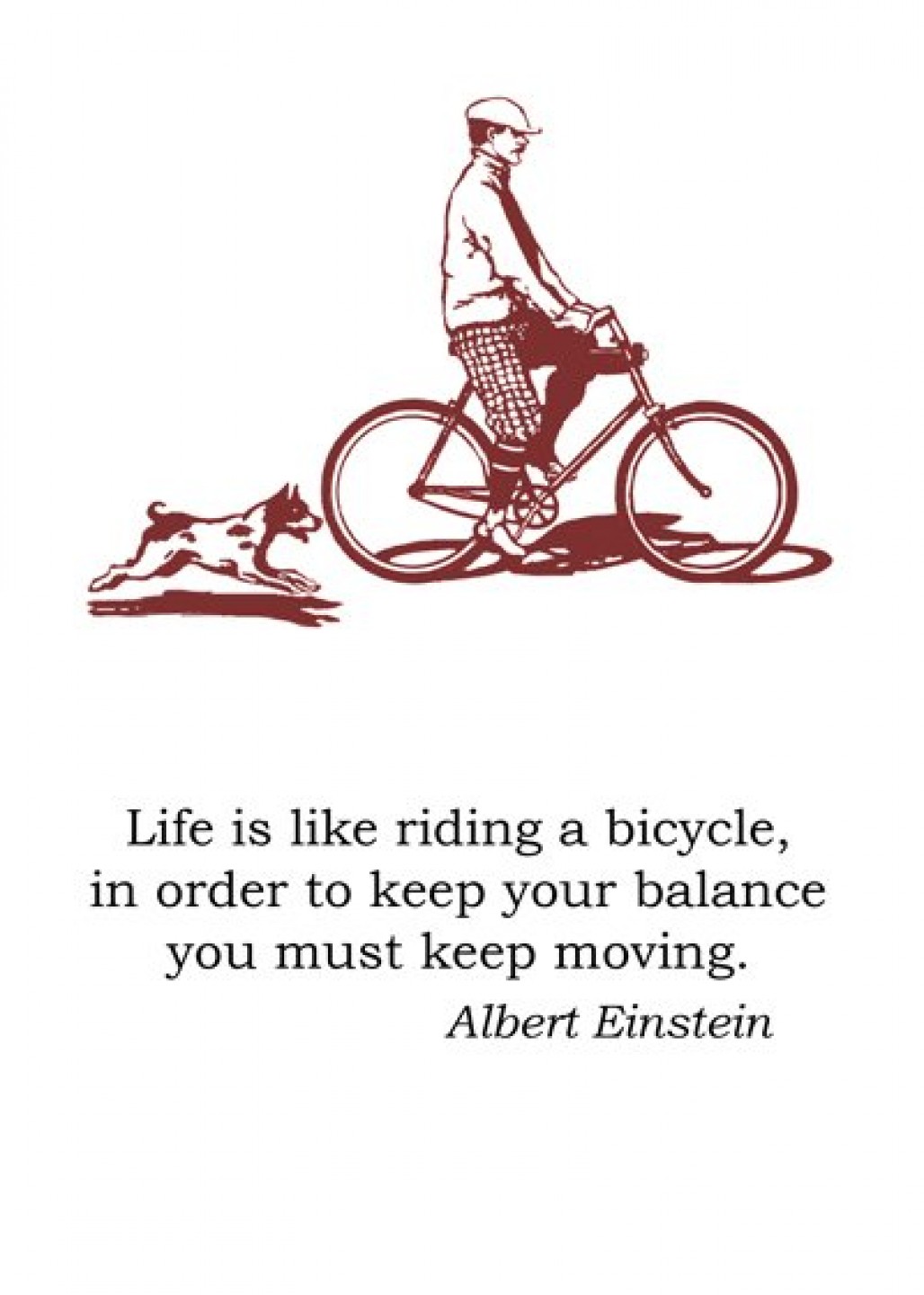 einstein on bicycle