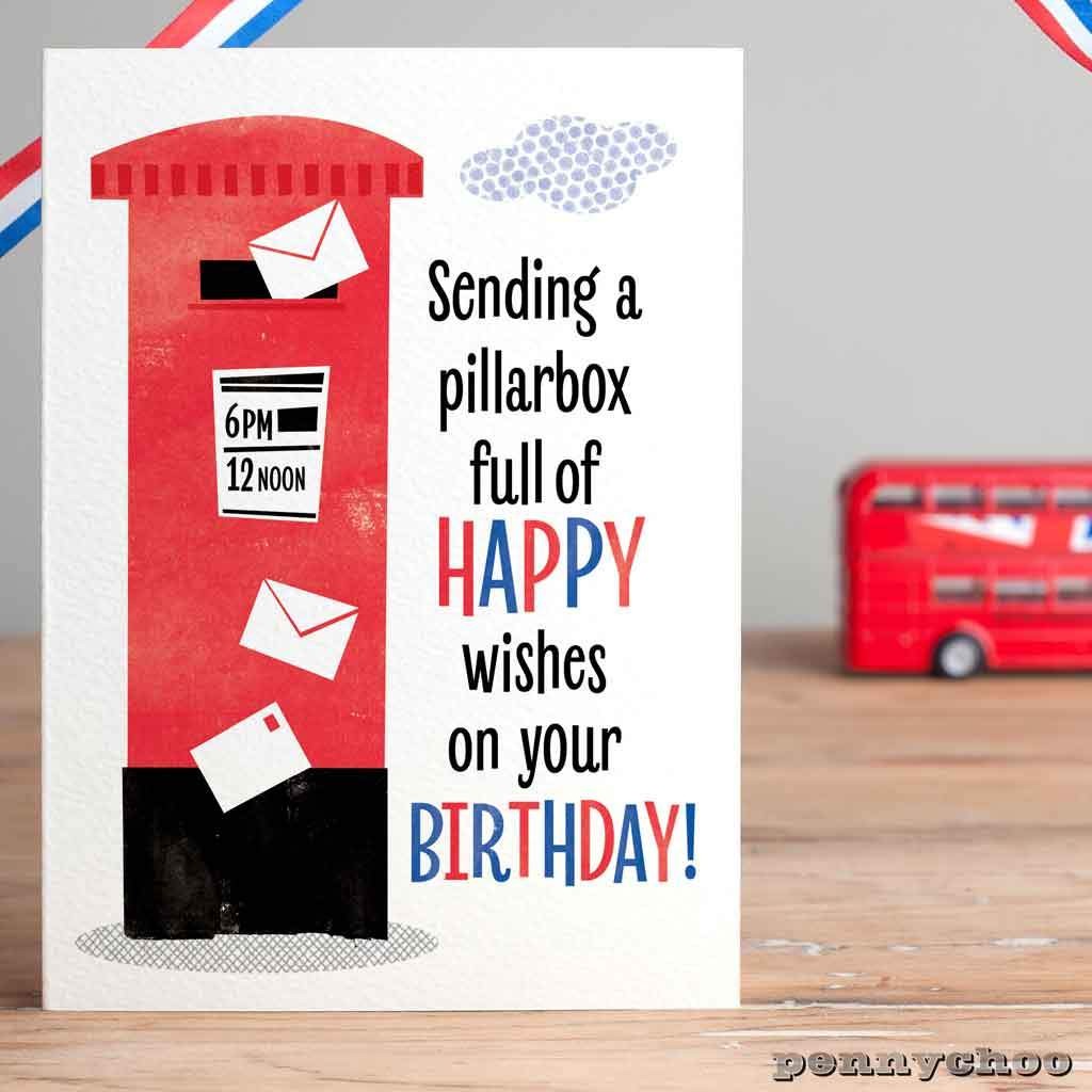 Pillar Box Birthday Card