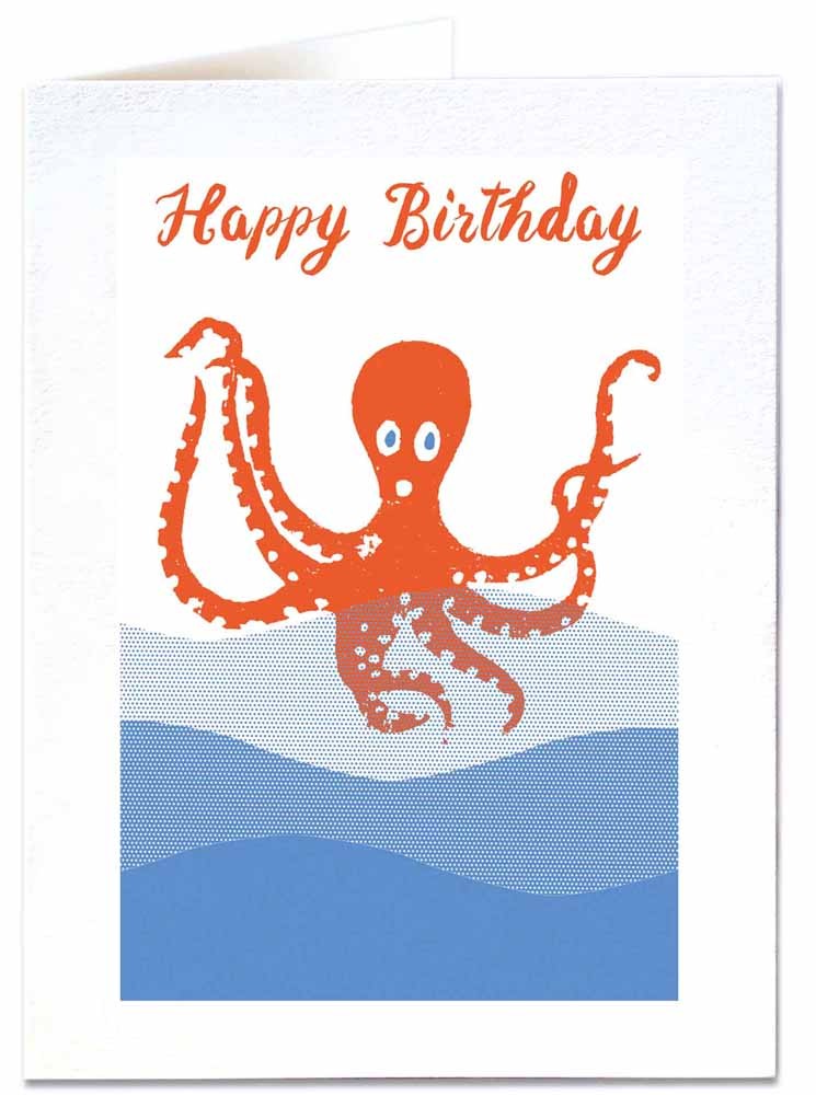 Octopus Birthday Card