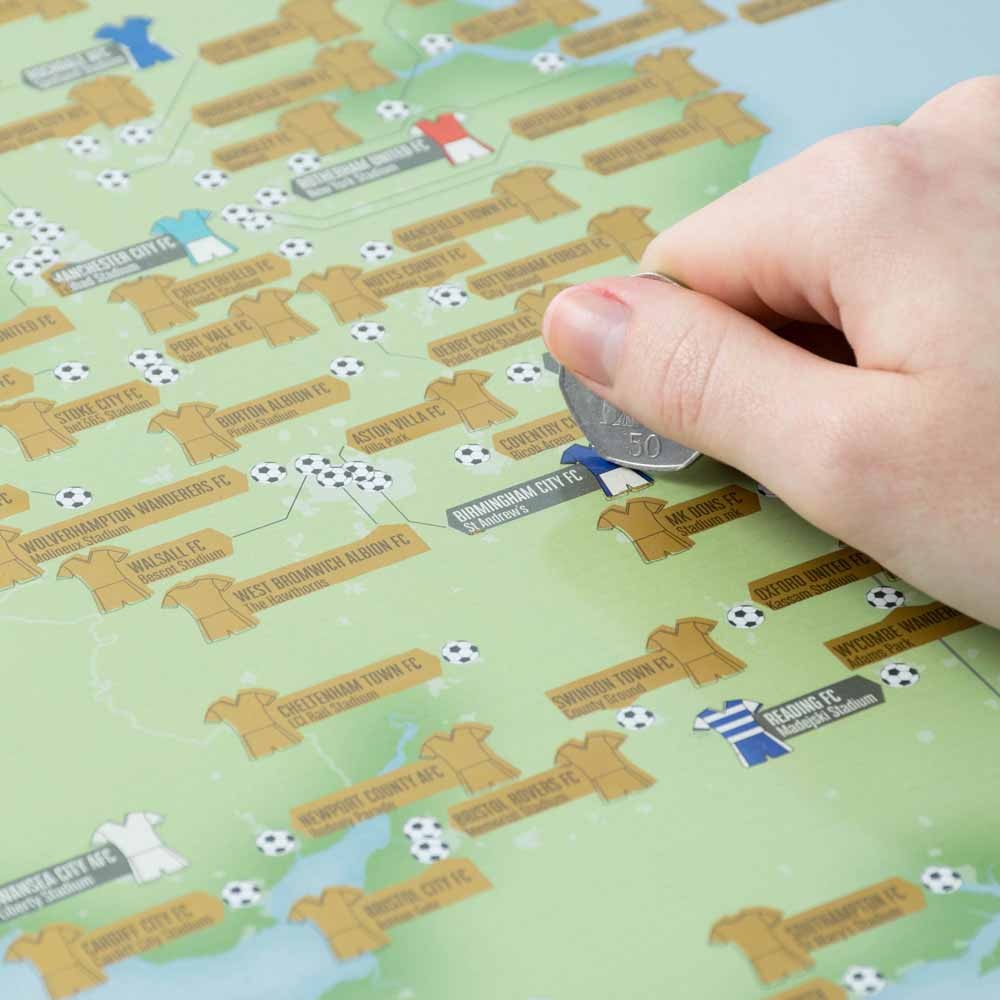 Football Grounds Scratch Off Map