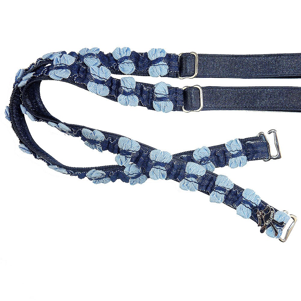 Potted Detachable Bra Straps Blue